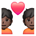 Emoji 💑🏿 Coppia Con Cuore, Carnagione Scura su Samsung One UI 6.1.