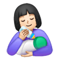 Emoji 👩🏻‍🍼 Donna Che Allatta: Carnagione Chiara su Samsung One UI 6.1.