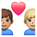 Emoji 👨🏽‍❤️‍👨🏼 Coppia Con Cuore - Uomo: Carnagione Olivastra, Uomo: Carnagione Abbastanza Chiara su Samsung One UI 6.1.