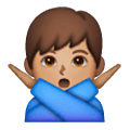 🙅🏽‍♂️ Emoji Homem Fazendo Gesto De «não»: Pele Morena na Samsung One UI 6.1.