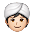 👳🏻 Emoji Person mit Turban: helle Hautfarbe Samsung One UI 6.1.