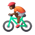🚴🏾 Emoji Ciclista: Pele Morena Escura na Samsung One UI 6.1.