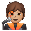 Emoji 🧑🏽‍🎤 Cantante: Carnagione Olivastra su Samsung One UI 6.1.