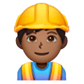 👷🏾‍♂️ Emoji Bauarbeiter: mitteldunkle Hautfarbe Samsung One UI 6.1.