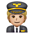 🧑🏼‍✈️ Emoji Piloto: Pele Morena Clara na Samsung One UI 6.1.