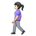 🚶🏻‍♀️ Emoji Mujer Caminando: Tono De Piel Claro en Samsung One UI 6.1.