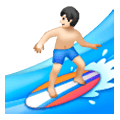 🏄🏻‍♂️ Emoji Homem Surfista: Pele Clara na Samsung One UI 6.1.