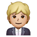 🧑🏼‍💼 Emoji Büroangestellte(r): mittelhelle Hautfarbe Samsung One UI 6.1.