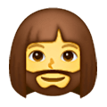 🧔‍♀️ Emoji Mulher: Barba na Samsung One UI 6.1.