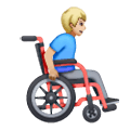 👨🏼‍🦽‍➡️ Emoji Mann im manuellen Rollstuhl nach rechts gerichtet: Mittelheller Hautton Samsung One UI 6.1.