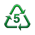 ♷ Emoji Símbolo de reciclagem para plástico-tipo 5 na Samsung One UI 6.1.