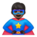 🦸🏿‍♂️ Emoji Superhéroe: Tono De Piel Oscuro en Samsung One UI 6.1.