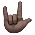 Emoji 🤟🏿 Gesto Ti Amo: Carnagione Scura su Samsung One UI 6.1.