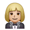 🤵🏼‍♀️ Emoji Frau im Smoking: mittelhelle Hautfarbe Samsung One UI 6.1.