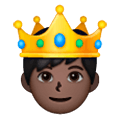 🤴🏿 Emoji Príncipe: Tono De Piel Oscuro en Samsung One UI 6.1.