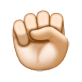 ✊🏻 Emoji erhobene Faust: helle Hautfarbe Samsung One UI 6.1.