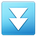 ⏬ Emoji Triángulo Doble Hacia Abajo en Samsung One UI 6.1.