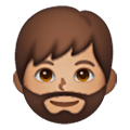 Emoji 🧔🏽‍♂️ Donna Con La Barba Carnagione Olivastra su Samsung One UI 6.1.