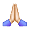 🙏🏻 Emoji Manos En Oración: Tono De Piel Claro en Samsung One UI 6.1.