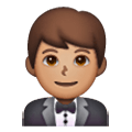 Emoji 🤵🏽‍♂️ Uomo in smoking: Carnagione Olivastra su Samsung One UI 6.1.