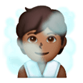 Emoji 🧖🏾 Persona In Sauna: Carnagione Abbastanza Scura su Samsung One UI 6.1.