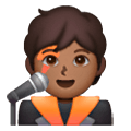 🧑🏾‍🎤 Emoji Cantante: Tono De Piel Oscuro Medio en Samsung One UI 6.1.