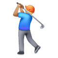 Émoji 🏌🏼‍♂️ Golfeur : Peau Moyennement Claire sur Samsung One UI 6.1.