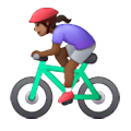 🚴🏾‍♀️ Emoji Mujer En Bicicleta: Tono De Piel Oscuro Medio en Samsung One UI 6.1.