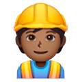 👷🏾 Emoji Trabalhador De Construção Civil: Pele Morena Escura na Samsung One UI 6.1.
