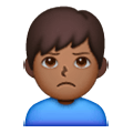 🙎🏾‍♂️ Emoji Hombre Haciendo Pucheros: Tono De Piel Oscuro Medio en Samsung One UI 6.1.