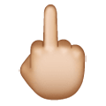 Emoji 🖕🏼 Dito Medio: Carnagione Abbastanza Chiara su Samsung One UI 6.1.