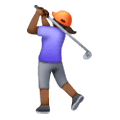 🏌🏾‍♀️ Emoji Mulher Golfista: Pele Morena Escura na Samsung One UI 6.1.