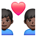 Emoji 👨🏿‍❤️‍👨🏿 Coppia Con Cuore - Uomo: Carnagione Scura, Uomo: Carnagione Scura su Samsung One UI 6.1.