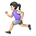🏃🏻‍♀️ Emoji Mujer Corriendo: Tono De Piel Claro en Samsung One UI 6.1.