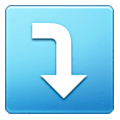 Emoji ⤵️ Freccia Curva In Basso su Samsung One UI 6.1.