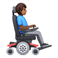Emoji 👨🏾‍🦼‍➡️ Uomo in sedia a rotelle motorizzata Rivolto a destra: tono della pelle medio-scuro su Samsung One UI 6.1.