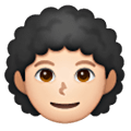 🧑🏻‍🦱 Emoji Erwachsener: helle Hautfarbe, lockiges Haar Samsung One UI 6.1.
