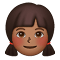 👧🏾 Emoji Mädchen: mitteldunkle Hautfarbe Samsung One UI 6.1.