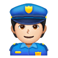 Emoji 👮🏻 Agente Di Polizia: Carnagione Chiara su Samsung One UI 6.1.