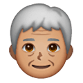 Émoji 🧓🏽 Personne âgée : Peau Légèrement Mate sur Samsung One UI 6.1.