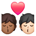 🧑🏾‍❤️‍💋‍🧑🏻 Emoji Beso: Persona, Persona, Tono De Piel Oscuro Medio, Tono De Piel Claro en Samsung One UI 6.1.