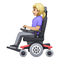 👩🏼‍🦼 Emoji Frau in elektrischem Rollstuhl: mittelhelle Hautfarbe Samsung One UI 6.1.