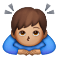 🙇🏽‍♂️ Emoji Homem Fazendo Reverência: Pele Morena na Samsung One UI 6.1.