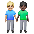 👨🏼‍🤝‍👨🏿 Emoji Dois Homens De Mãos Dadas: Pele Morena Clara E Pele Escura na Samsung One UI 6.1.