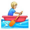 🚣🏼‍♂️ Emoji Hombre Remando En Un Bote: Tono De Piel Claro Medio en Samsung One UI 6.1.