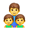 👨‍👦‍👦 Emoji Familie: Mann, Junge und Junge Samsung One UI 6.1.