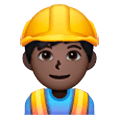👷🏿‍♂️ Emoji Bauarbeiter: dunkle Hautfarbe Samsung One UI 6.1.