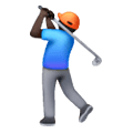 🏌🏿‍♂️ Emoji Homem Golfista: Pele Escura na Samsung One UI 6.1.