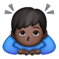 🙇🏿‍♂️ Emoji Homem Fazendo Reverência: Pele Escura na Samsung One UI 6.1.