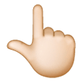 👆🏻 Emoji nach oben weisender Zeigefinger von hinten: helle Hautfarbe Samsung One UI 6.1.